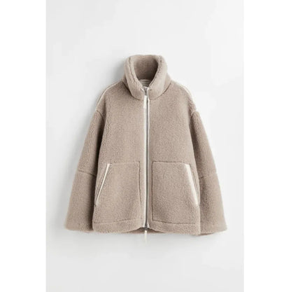 Loose Anti-Cashmere Zipper Jacket