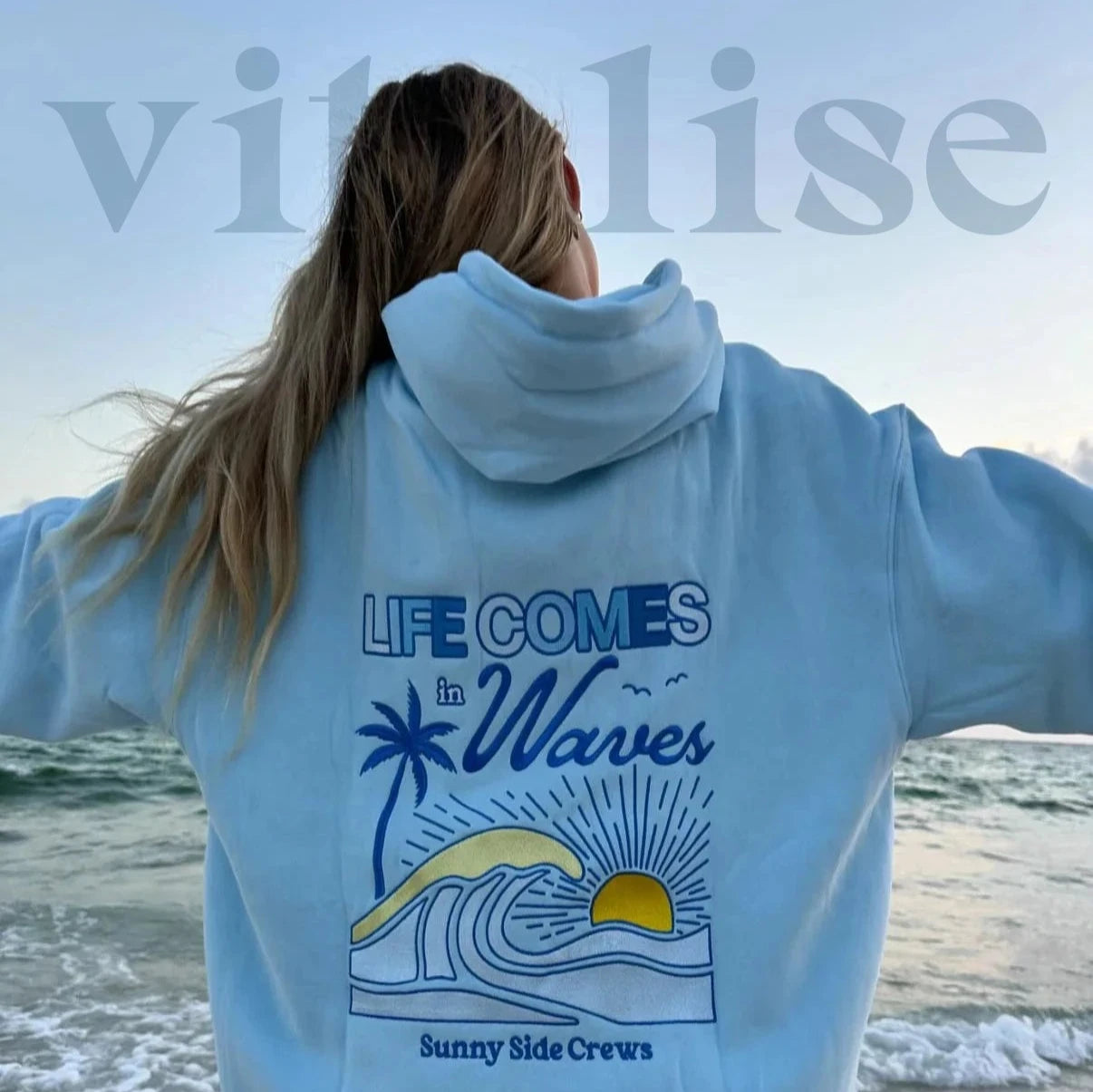 Summer Hoodie - Sunset & Waves - Vitalise