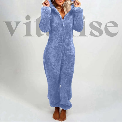 Cozy Plush One-Piece Pajamas