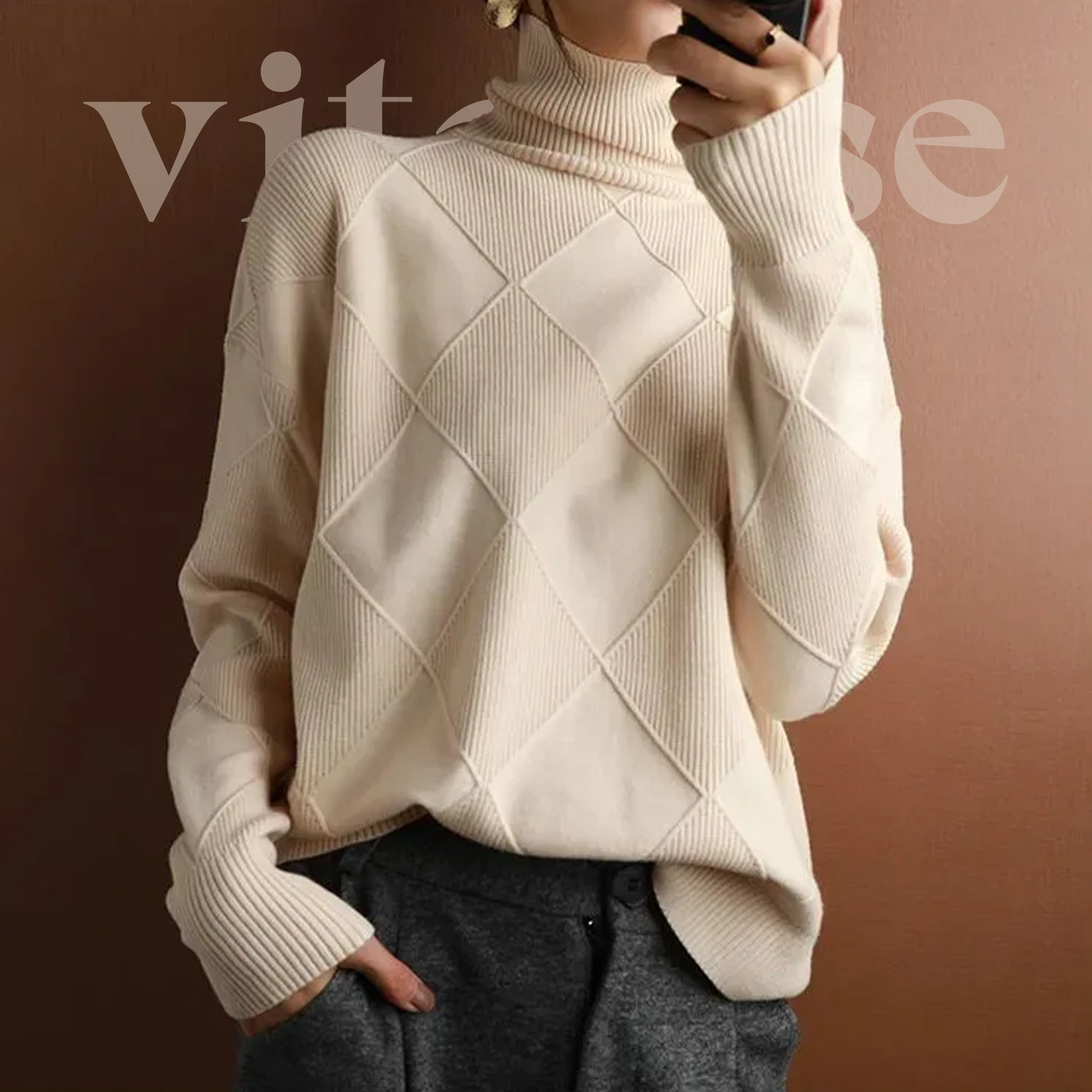 Cozy Turtleneck Cardigan