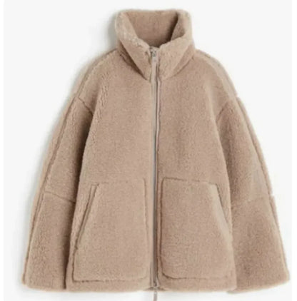 Loose Anti-Cashmere Zipper Jacket